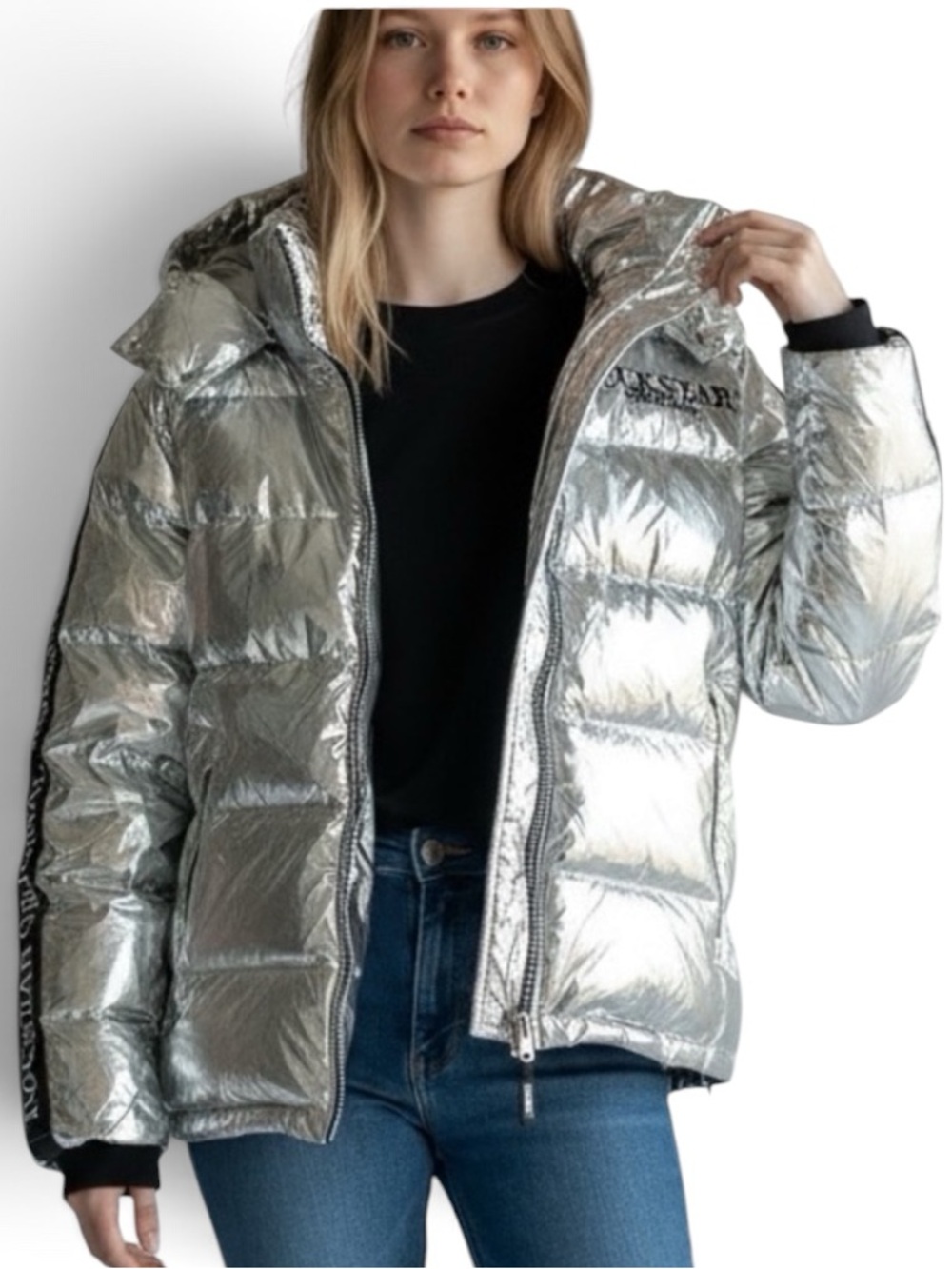 Rockstar Original Metallic Puffer Jacket Water Resistant
